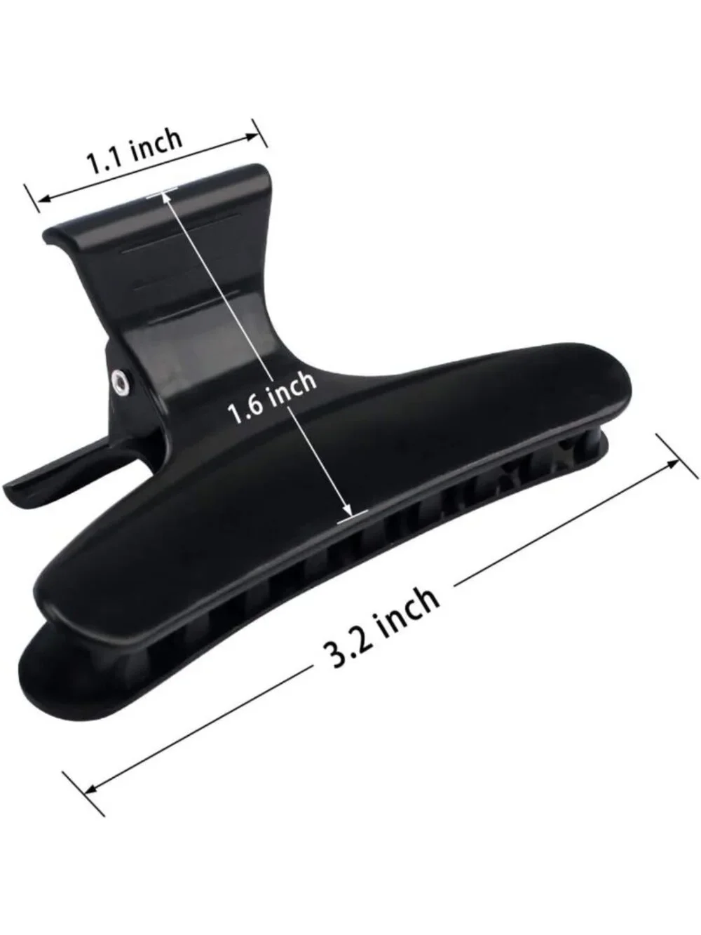Stylish Black Butterfly Hair Clips - Pro Salon Clamps for Cutting & Styling Hair